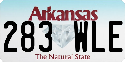 AR license plate 283WLE