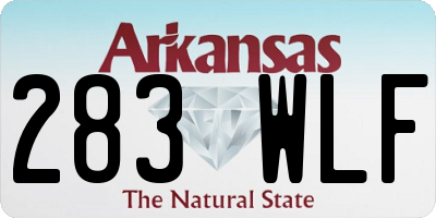 AR license plate 283WLF