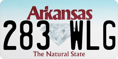 AR license plate 283WLG