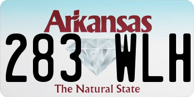 AR license plate 283WLH