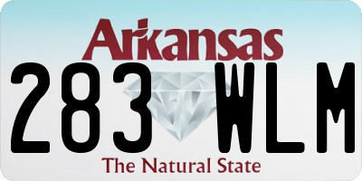 AR license plate 283WLM