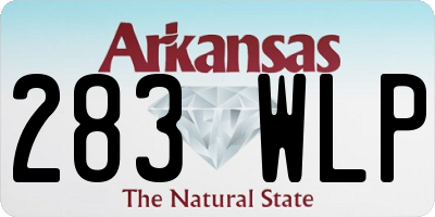 AR license plate 283WLP