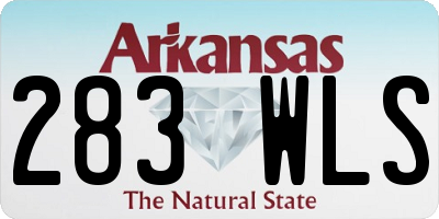 AR license plate 283WLS