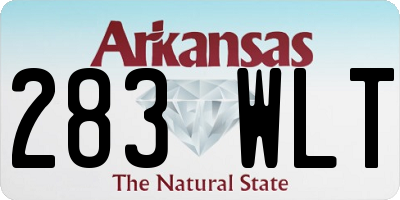 AR license plate 283WLT