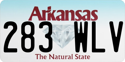 AR license plate 283WLV