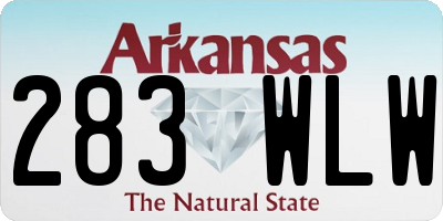 AR license plate 283WLW