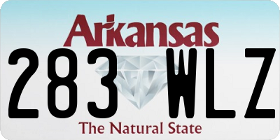 AR license plate 283WLZ