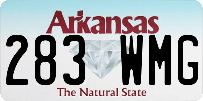 AR license plate 283WMG