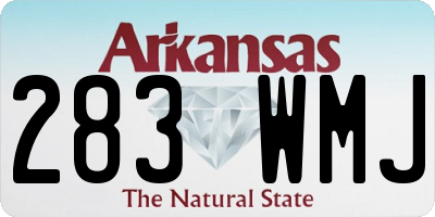 AR license plate 283WMJ