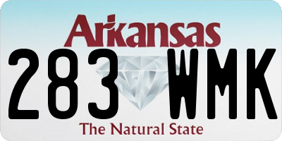 AR license plate 283WMK