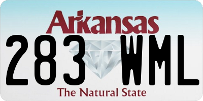 AR license plate 283WML