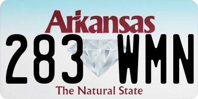 AR license plate 283WMN