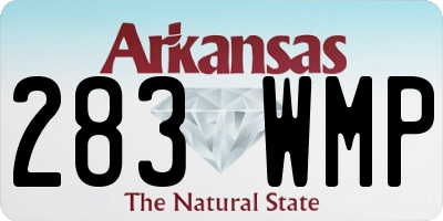 AR license plate 283WMP