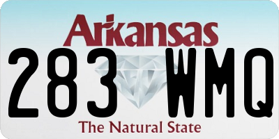 AR license plate 283WMQ
