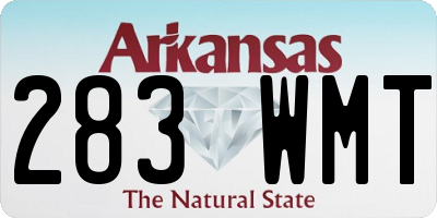 AR license plate 283WMT