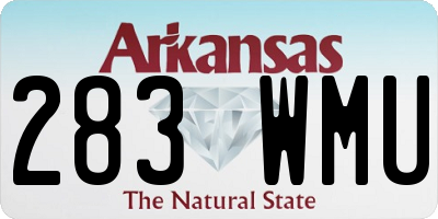 AR license plate 283WMU