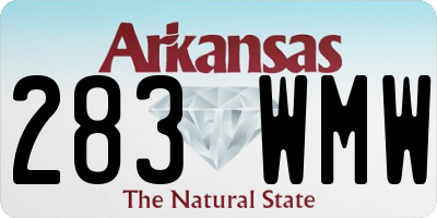 AR license plate 283WMW