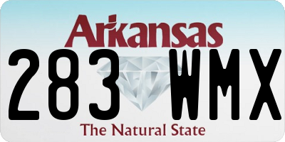 AR license plate 283WMX