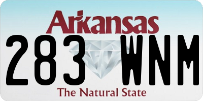 AR license plate 283WNM