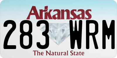 AR license plate 283WRM