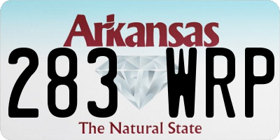 AR license plate 283WRP