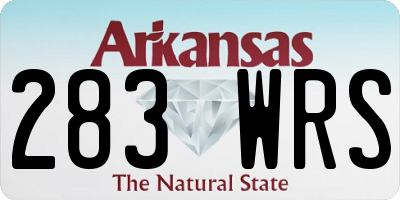 AR license plate 283WRS