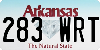 AR license plate 283WRT