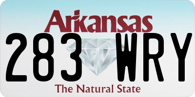 AR license plate 283WRY