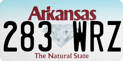 AR license plate 283WRZ