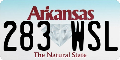 AR license plate 283WSL