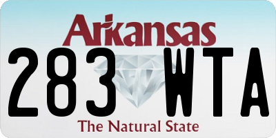 AR license plate 283WTA