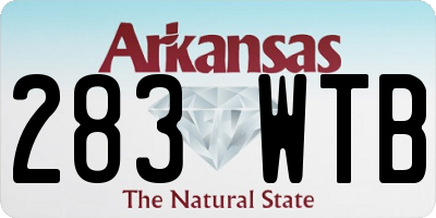 AR license plate 283WTB