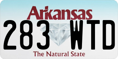 AR license plate 283WTD