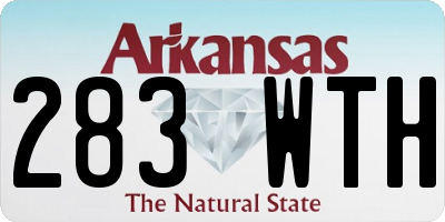 AR license plate 283WTH