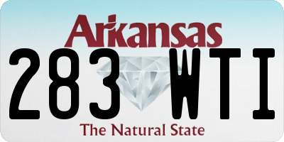 AR license plate 283WTI
