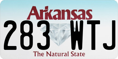 AR license plate 283WTJ