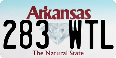 AR license plate 283WTL