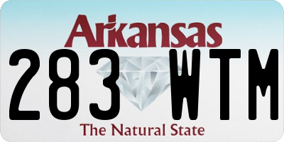 AR license plate 283WTM