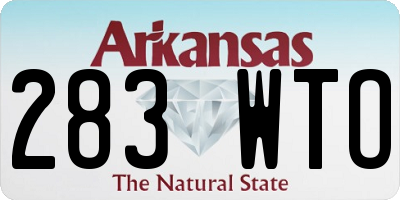 AR license plate 283WTO