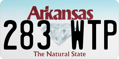 AR license plate 283WTP