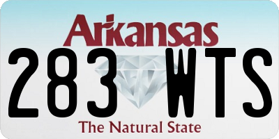 AR license plate 283WTS