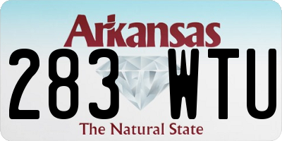AR license plate 283WTU