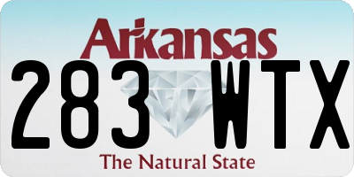 AR license plate 283WTX