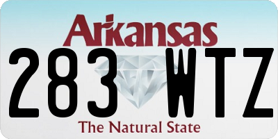 AR license plate 283WTZ