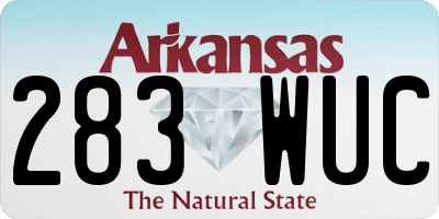 AR license plate 283WUC
