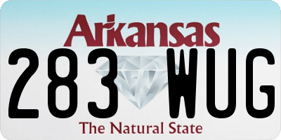 AR license plate 283WUG
