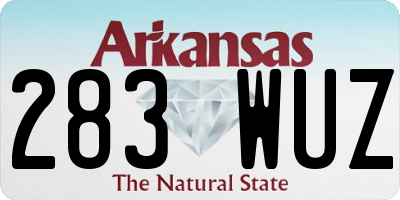 AR license plate 283WUZ
