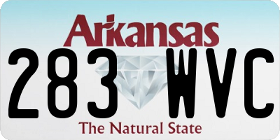 AR license plate 283WVC