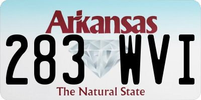 AR license plate 283WVI