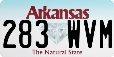 AR license plate 283WVM